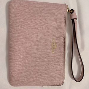 Coach corner zip wristlet